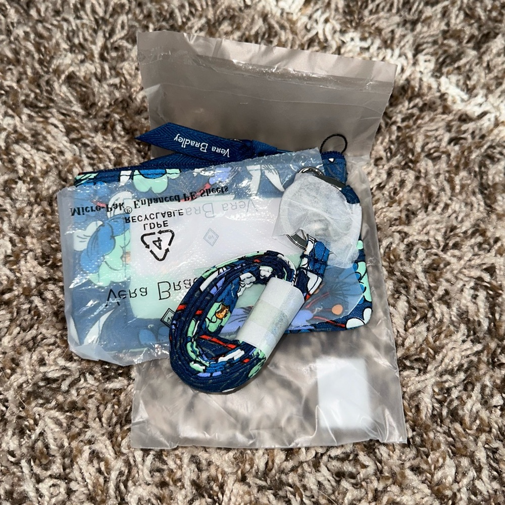 Vera Bradley Lanyard and ID Case: “Floral Burst”